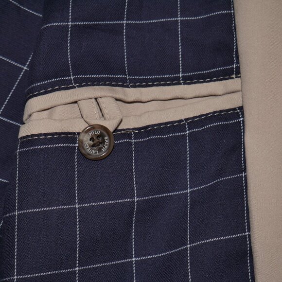 Polo Ralph Lauren Bi-Swing Windbreaker Men's Size XL Khaki Twill DWR Jacket EUC - Picture 9 of 10